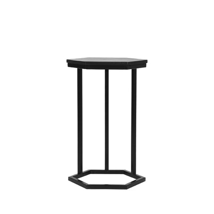 D-MAXX - Laptoptafel Slide 40x40x62 cm - Zwart Mangohout | Zwart Metaal