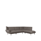 LABEL51 - Hoekbank Pesaro Rechts 274x203x82 cm - Bruin Boucle | Zwart Metaal