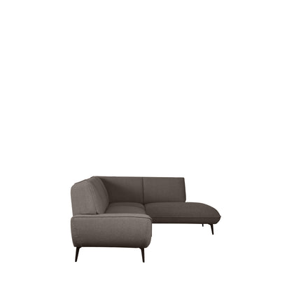 LABEL51 - Hoekbank Pesaro Rechts 274x203x82 cm - Bruin Boucle | Zwart Metaal