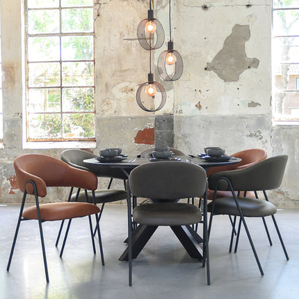 LABEL51 - Hanglamp Ronda 3-Lichts 80x30x150 cm - Zwart Metaal