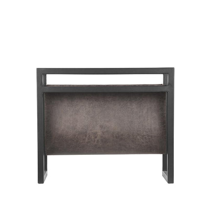 LABEL51 - Magazinehouder 45x20x38 cm - Antraciet Leder l Zwart Metaal