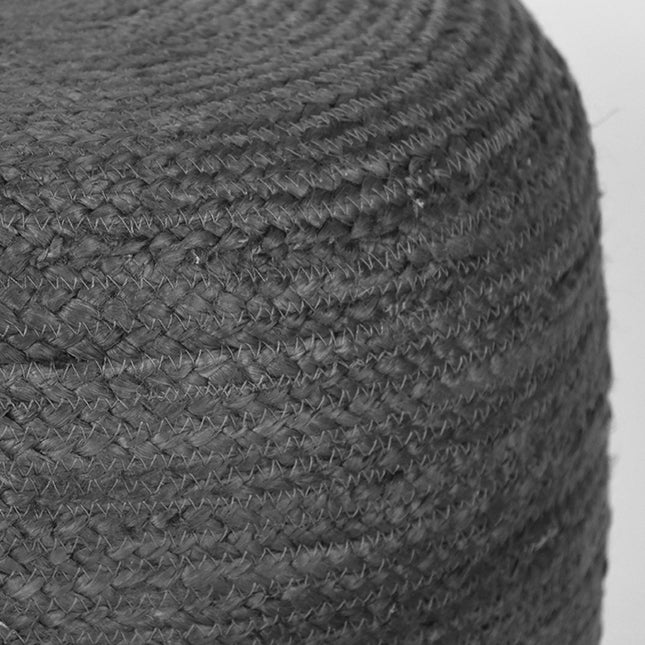 LABEL51 - Poef Jute 50x50x35 cm - Antraciet Jute