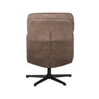 LABEL51 - Draaifauteuil Alvar 53x57x83 cm - Taupe Micro Suede | Zwart Metaal