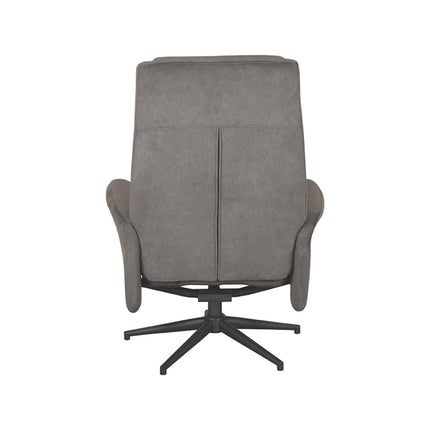 LABEL51 - Relaxfauteuil Bergen 77x76x105 cm - Antraciet Cosmo | Zwart Metaal