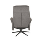 LABEL51 - Relaxfauteuil Bergen 77x76x105 cm - Antraciet Cosmo | Zwart Metaal