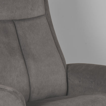 LABEL51 - Relaxfauteuil Bergen 77x76x105 cm - Antraciet Cosmo | Zwart Metaal