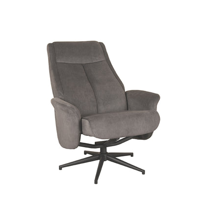 LABEL51 - Relaxfauteuil Bergen 77x76x105 cm - Antraciet Cosmo | Zwart Metaal