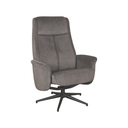LABEL51 - Relaxfauteuil Bergen 77x76x105 cm - Antraciet Cosmo | Zwart Metaal