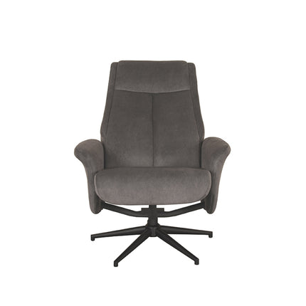LABEL51 - Relaxfauteuil Bergen 77x76x105 cm - Antraciet Cosmo | Zwart Metaal