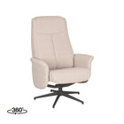 LABEL51 - Relaxfauteuil Bergen 77x76x105 cm - Naturel Boucle | Zwart Metaal