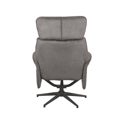 LABEL51 - Relaxfauteuil Verdal 77x79x109 cm - Antraciet Cosmo | Zwart Metaal