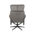 LABEL51 - Relaxfauteuil Verdal 77x79x109 cm - Antraciet Cosmo | Zwart Metaal