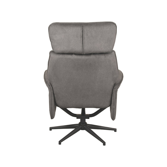 LABEL51 - Relaxfauteuil Verdal 77x79x109 cm - Antraciet Cosmo | Zwart Metaal