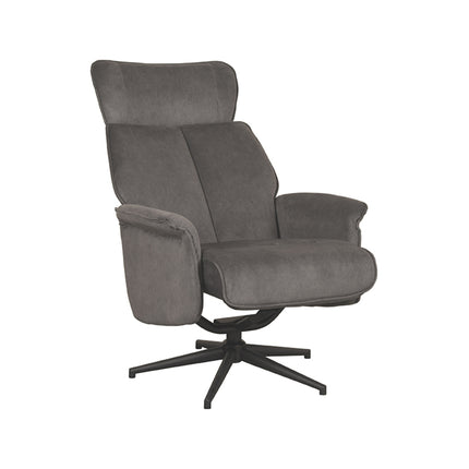 LABEL51 - Relaxfauteuil Verdal 77x79x109 cm - Antraciet Cosmo | Zwart Metaal
