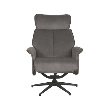 LABEL51 - Relaxfauteuil Verdal 77x79x109 cm - Antraciet Cosmo | Zwart Metaal
