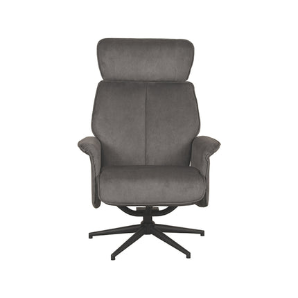 LABEL51 - Relaxfauteuil Verdal 77x79x109 cm - Antraciet Cosmo | Zwart Metaal