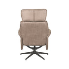 LABEL51 - Relaxfauteuil Verdal 77x79x109 cm - Taupe Micro Suede | Zwart Metaal