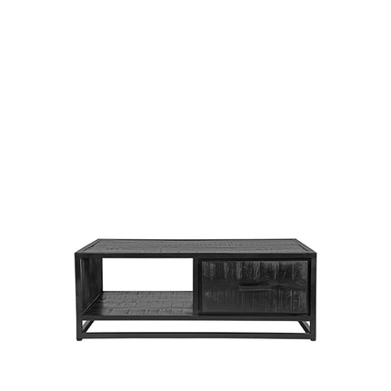 LABEL51 - Salontafel Chili 110x70x40 cm - Zwart Mangohout | Zwart Metaal
