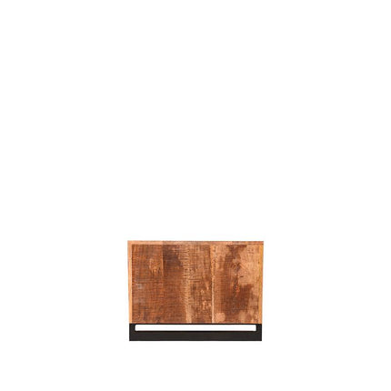 LABEL51 - Salontafel Glasgow 110x60x45 cm - Rough Mangohout | Zwart Metaal