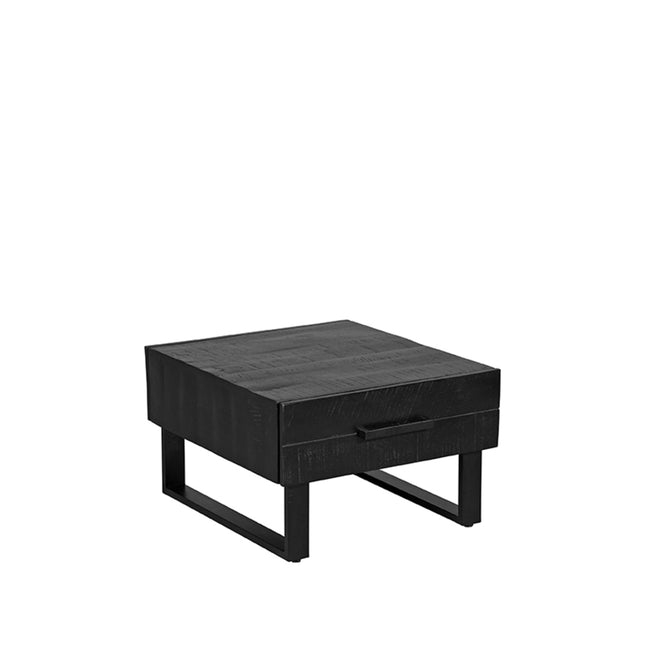 LABEL51 - Salontafel Santos 64x70x41 cm - Zwart Mangohout | Zwart Metaal