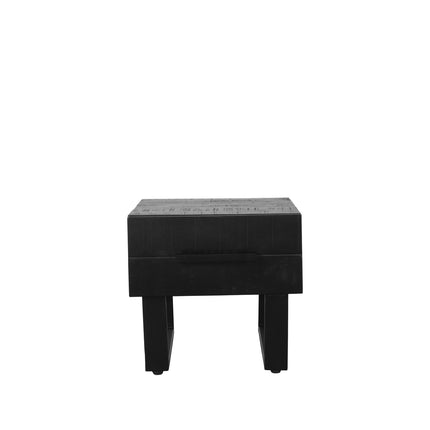 LABEL51 - Salontafel Santos 44x50x41 cm - Zwart Mangohout | Zwart Metaal