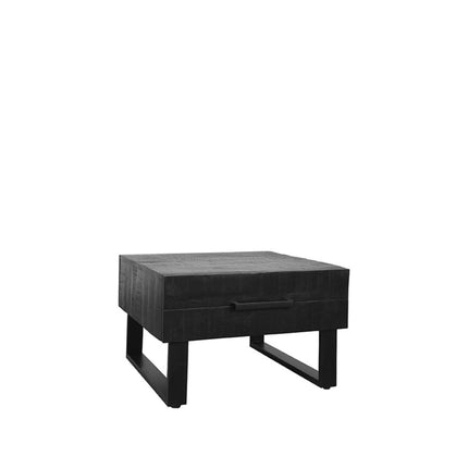 LABEL51 - Salontafel Santos 64x70x41 cm - Zwart Mangohout | Zwart Metaal