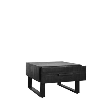 LABEL51 - Salontafel Santos 64x70x41 cm - Zwart Mangohout | Zwart Metaal