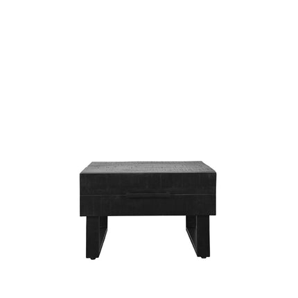 LABEL51 - Salontafel Santos 64x70x41 cm - Zwart Mangohout | Zwart Metaal