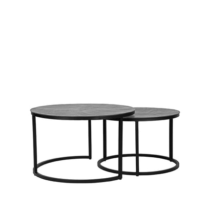LABEL51 - Salontafel Set Grand 75x75x45 cm - Antiek Ash Metaal