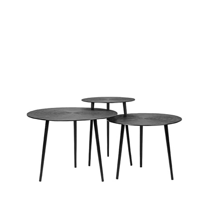 LABEL51 - Salontafel Set Nobby 60x60x45 cm - Zwart Metaal