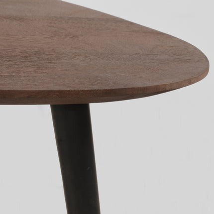 LABEL51 - Salontafel Set Rock 110x64x39 cm - Espresso Mangohout | Zwart Metaal