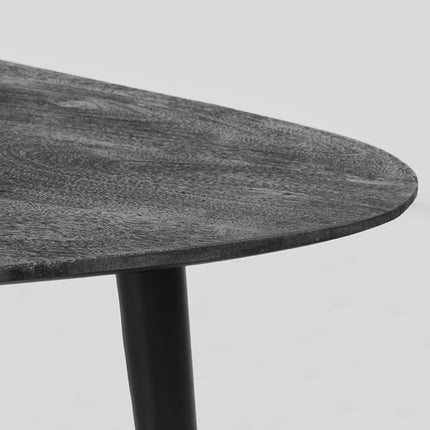 LABEL51 - Salontafel Set Rock 110x64x39 cm - Zwart Mangohout | Zwart Metaal