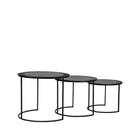 LABEL51 - Salontafel Set Tres 55x55x45 cm - Zwart Metaal