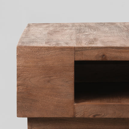 LABEL51 - Salontafel Square 80x80x30 cm - Espresso Mangohout
