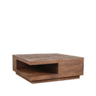 LABEL51 - Salontafel Square 80x80x30 cm - Espresso Mangohout