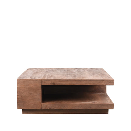 LABEL51 - Salontafel Square 80x80x30 cm - Espresso Mangohout