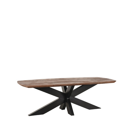 LABEL51 - Salontafel Zane 120x56x40 cm - Espresso Mangohout | Zwart Metaal