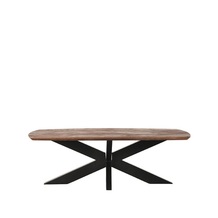 LABEL51 - Salontafel Zane 120x56x40 cm - Espresso Mangohout | Zwart Metaal