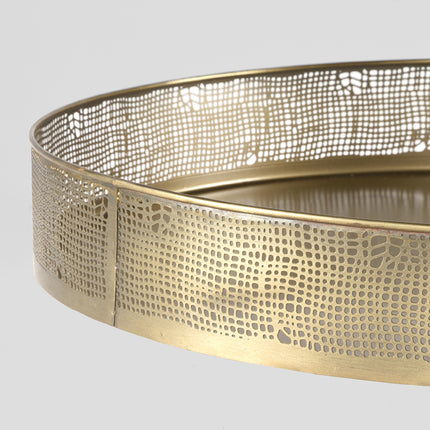 LABEL51 - Set Dienbladen 39x39x6 cm - Antiek Goud Metaal