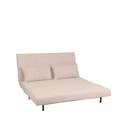LABEL51 - Slaapbank Double 141x90x81 cm - Naturel Boucle | Naturel Hout