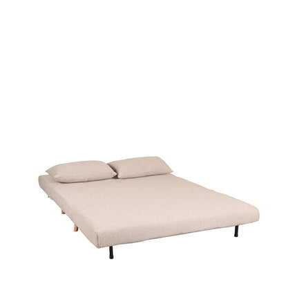 LABEL51 - Slaapbank Double 141x90x81 cm - Naturel Boucle | Naturel Hout