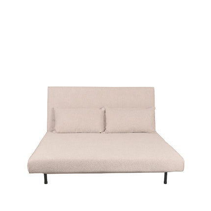 LABEL51 - Slaapbank Double 141x90x81 cm - Naturel Boucle | Naturel Hout