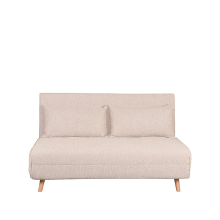 LABEL51 - Slaapbank Double 141x90x81 cm - Naturel Boucle | Naturel Hout