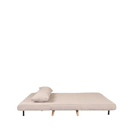 LABEL51 - Slaapbank Double 141x90x81 cm - Naturel Boucle | Naturel Hout