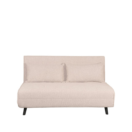 LABEL51 - Slaapbank Double 141x90x81 cm - Naturel Boucle | Zwart Hout