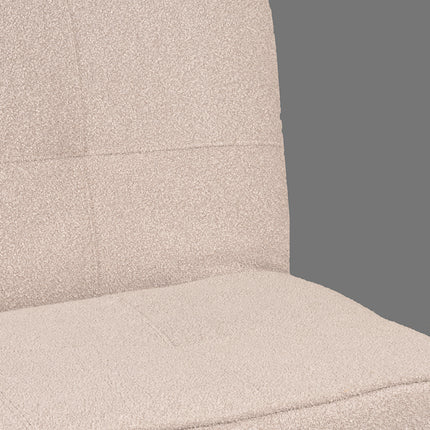 LABEL51 - Slaapbank King 181x85x82 cm - Naturel Boucle | Zwart Metaal