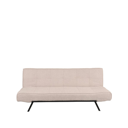 LABEL51 - Slaapbank King 181x85x82 cm - Naturel Boucle | Zwart Metaal