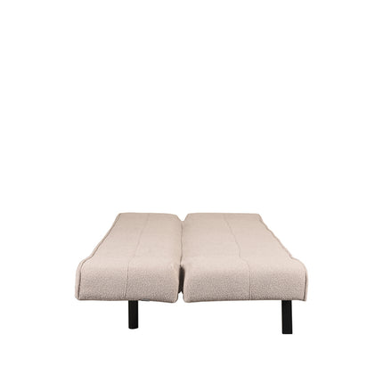 LABEL51 - Slaapbank King 181x85x82 cm - Naturel Boucle | Zwart Metaal