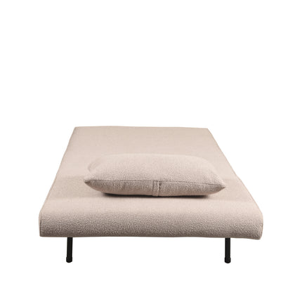 LABEL51 - Slaapbank Single 101x90x81 cm - Naturel Boucle | Naturel Hout