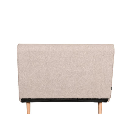 LABEL51 - Slaapbank Single 101x90x81 cm - Naturel Boucle | Naturel Hout